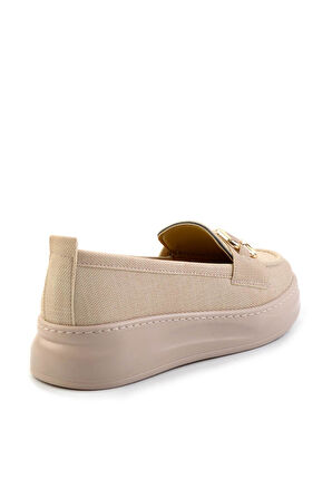 Bej   Kadın Loafer Ayakkabı K01536194509