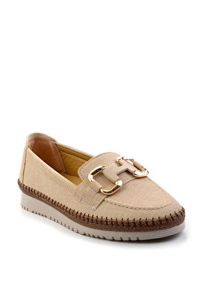 Bej  Kadın Loafer Ayakkabı K01536194009