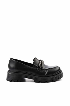 Siyah  Kadın Loafer Ayakkabı K01534265409