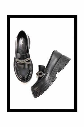 Siyah  Kadın Loafer Ayakkabı K01534265409