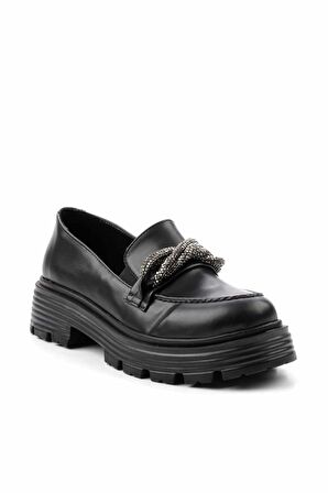 Siyah  Kadın Loafer Ayakkabı K01534265409