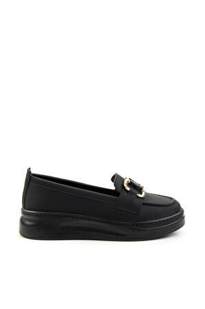 Siyah  Kadın Loafer Ayakkabı K01536194509