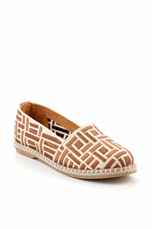 Bej Taba Leather Kadın Espadril K01534070628