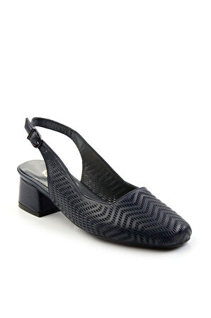 Lacivert Leather Kadın Klasik Topuklu Ayakkabı K01531252103