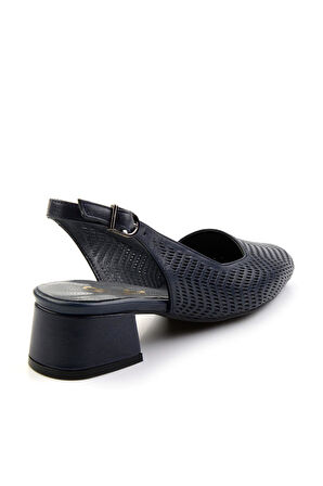 Lacivert Leather Kadın Klasik Topuklu Ayakkabı K01531252103