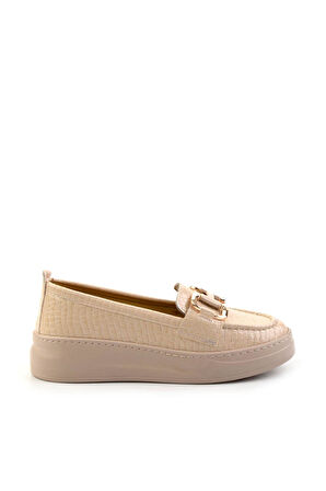 Nude  Kadın Loafer Ayakkabı K01536194511