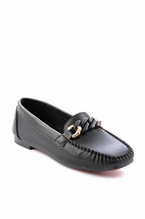 Bambi Siyah  Kadın Loafer Ayakkabi K01542166509