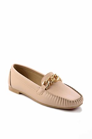 Bambi Nude  Kadın Loafer Ayakkabi K01542122009