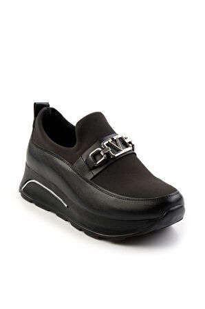 Siyah Streç  Kadın Casual Ayakkabı K01546000217