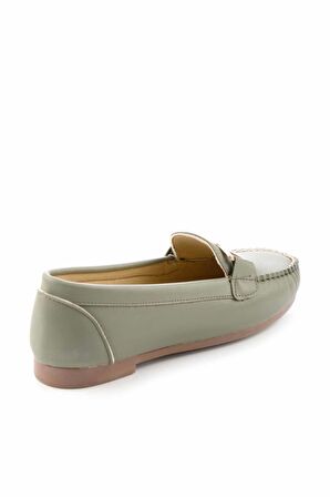 Bambi Yesil  Kadın Loafer Ayakkabi K01542166609