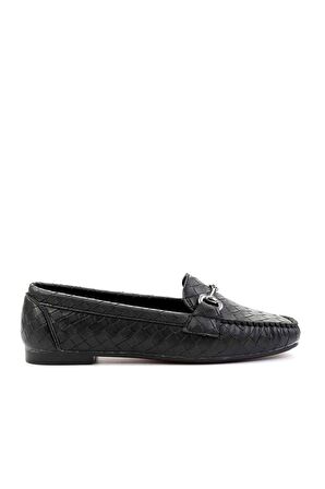 Bambi Siyah  Kadın Loafer Ayakkabi K01542030710