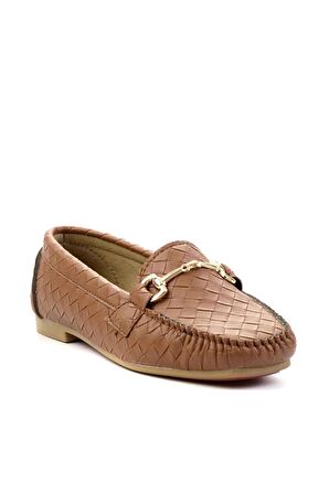 Bambi Taba  Kadın Loafer Ayakkabi K01542030710