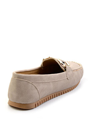 Bej Kot  Kadın Loafer Ayakkabı K01542010737