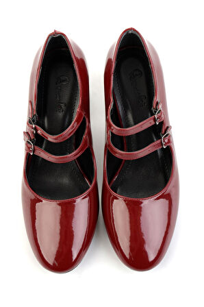 Bordo  Kadın Klasik Topuklu Ayakkabı K01565016398