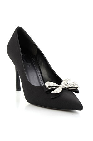 Mat Siyah  Kadın Klasik Topuklu Ayakkabı K01565016138