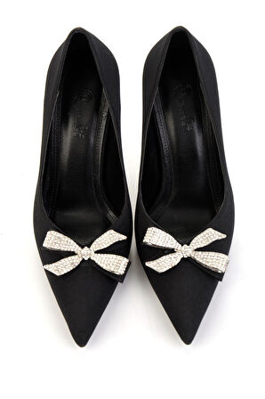 Mat Siyah  Kadın Klasik Topuklu Ayakkabı K01565016138