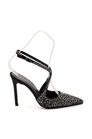 Siyah Platin  Kadın Abiye Ayakkabı K01565041287