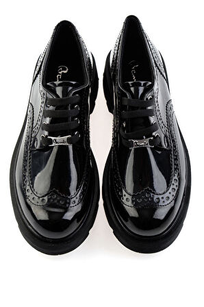 Siyah  Kadın Oxford Ayakkabı K01586084398