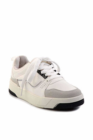 Beyaz Lame  Kadın Sneaker K01591513009