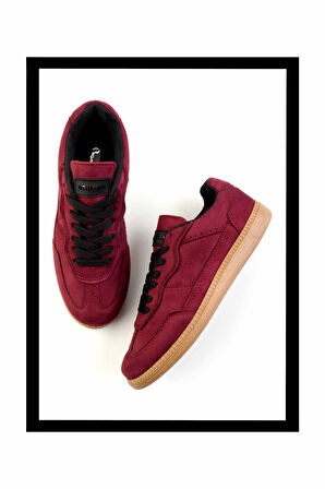 Bordo Süet  Kadın Sneaker K01591512502