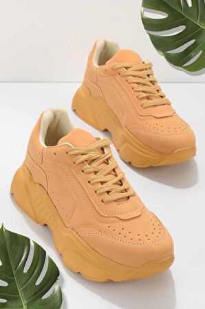 Bambi Turuncu Nubuk  Kadın Sneaker K01601024201