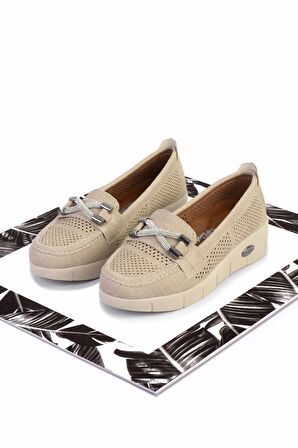 Vizon   Kadın Loafer Ayakkabı K01621050409