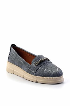 Kot Mavi  Kadın Loafer Ayakkabı K01621060509