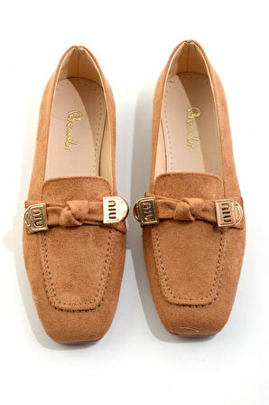 Taba  Kadın Loafer Ayakkabı K01641022472