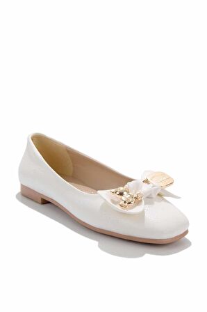 Bambi Beyaz  Kadın Loafer Ayakkabi K01641121409