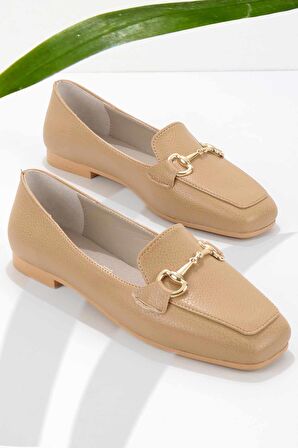 Bambi Camel  Kadın Loafer Ayakkabi K01641165409