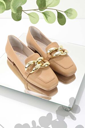 Bambi Camel  Kadın Loafer Ayakkabi K01641166309