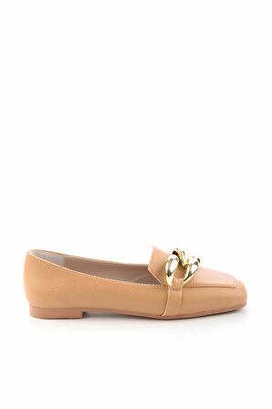Bambi Camel  Kadın Loafer Ayakkabi K01641166309