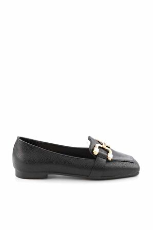 Bambi Siyah  Kadın Loafer Ayakkabi K01641166109