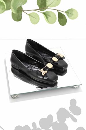 Bambi Siyah  Kadın Loafer Ayakkabi K01641121409
