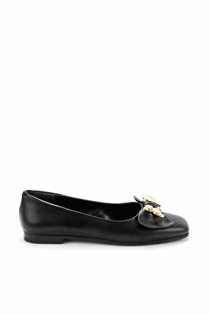 Bambi Siyah  Kadın Loafer Ayakkabi K01641121409