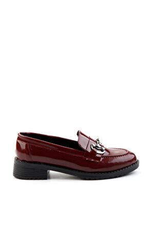 Bordo Rugan  Kadın Loafer Ayakkabı K01641012008