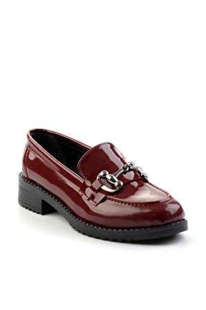 Bordo Rugan  Kadın Loafer Ayakkabı K01641012008