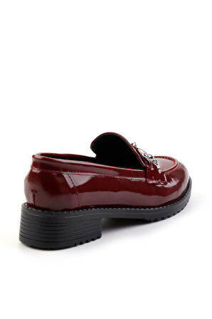 Bordo Rugan  Kadın Loafer Ayakkabı K01641012008