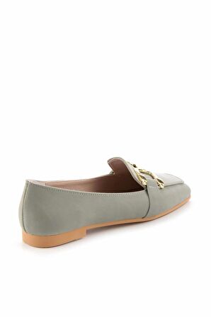 Bambi Su Yesili Nubuk  Kadın Loafer Ayakkabi K01641166101