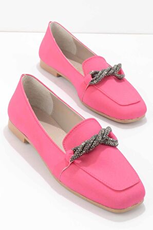 Bambi Mat Fusya Saten  Kadın Loafer Ayakkabi K01641166438
