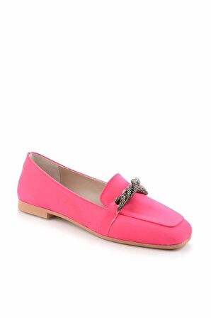 Bambi Mat Fusya Saten  Kadın Loafer Ayakkabi K01641166438