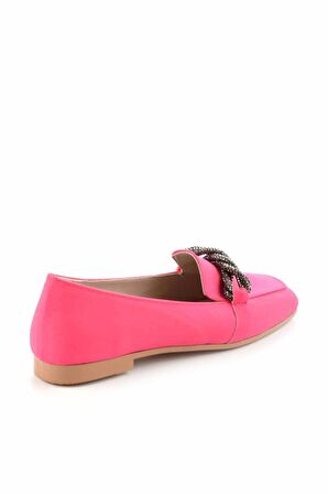 Bambi Mat Fusya Saten  Kadın Loafer Ayakkabi K01641166438