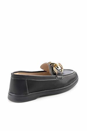 Bambi Siyah  Kadın Loafer Ayakkabi K01659110309