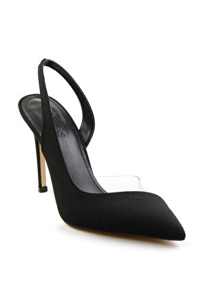 Mat Siyah  Kadın Klasik Topuklu Ayakkabı K01667002138