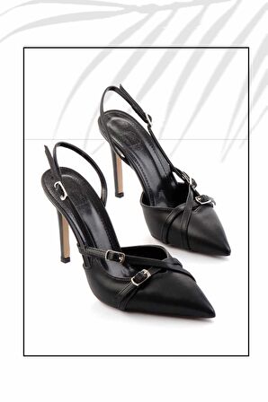 Siyah  Kadın Klasik Topuklu Ayakkabı K01667010109