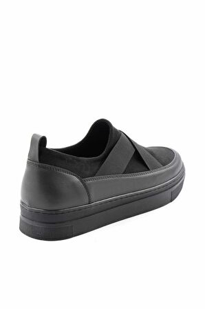 Bambi Siyah Süet  Kadın Casual Ayakkabi K01671301302