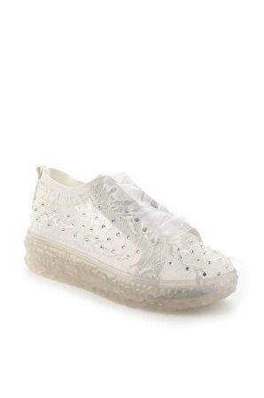 Bambi Beyaz Dantel  Kadın Sneaker K01671640313