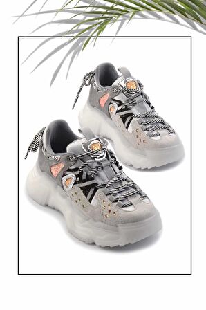 Gri Süet  Kadın Sneaker K01703051102