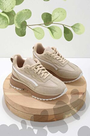 Bej Süet  Kadın Sneaker K01703102802