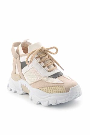Bambi Bej Triko  Kadın Sneaker K01703087582